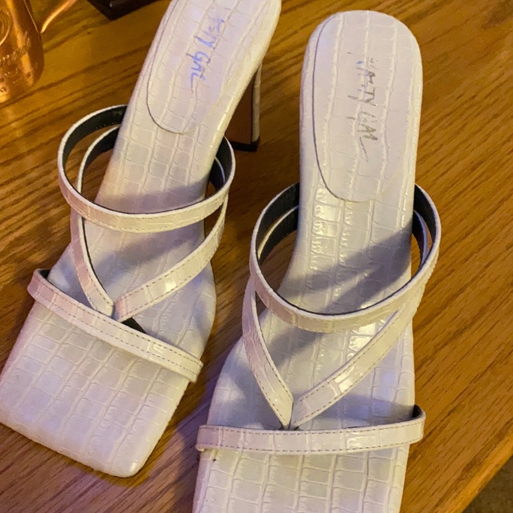 Square toe heels